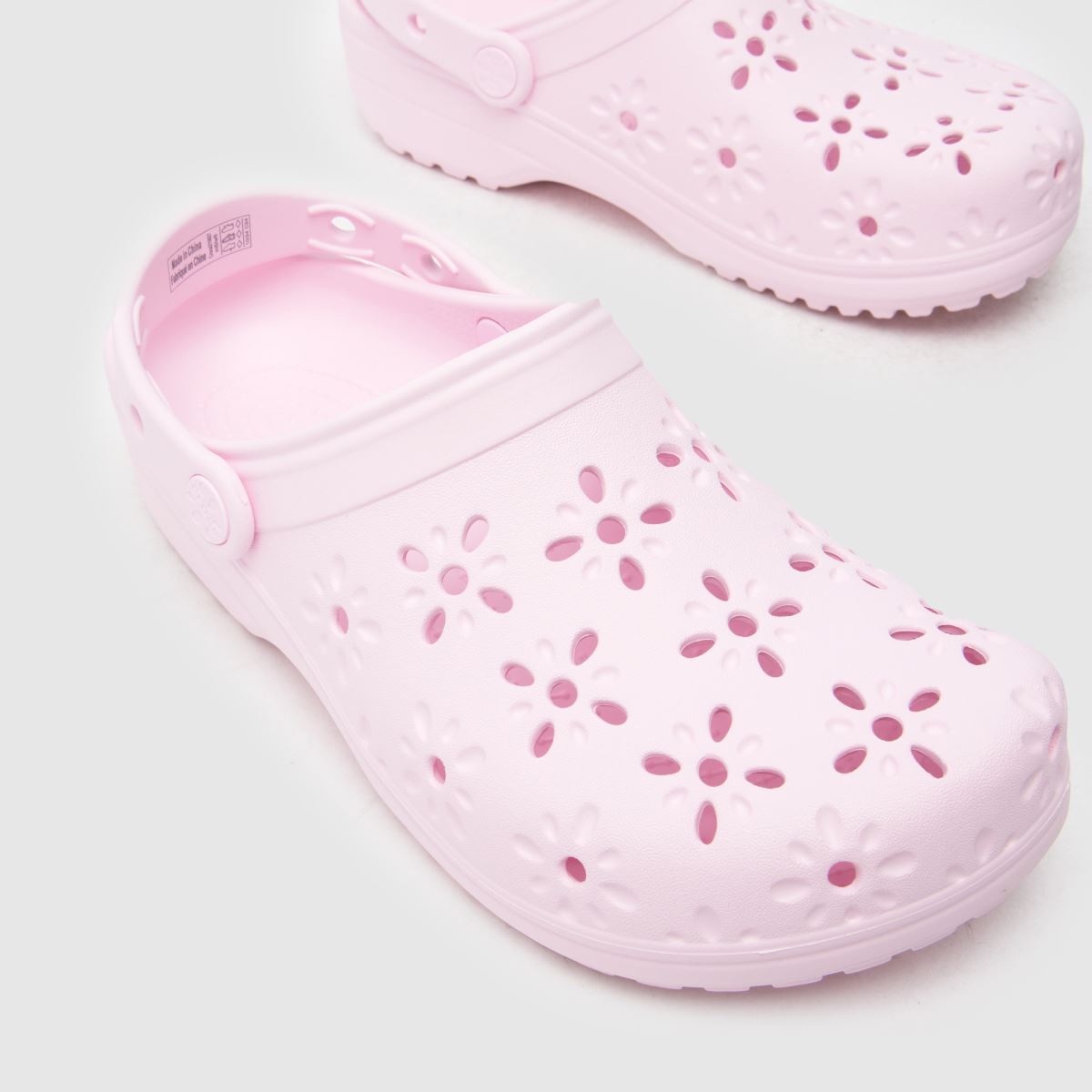 Crocs Classic Floral Cut Out Clog in Pink Crocs Classic Floral Cut Out Clog 4