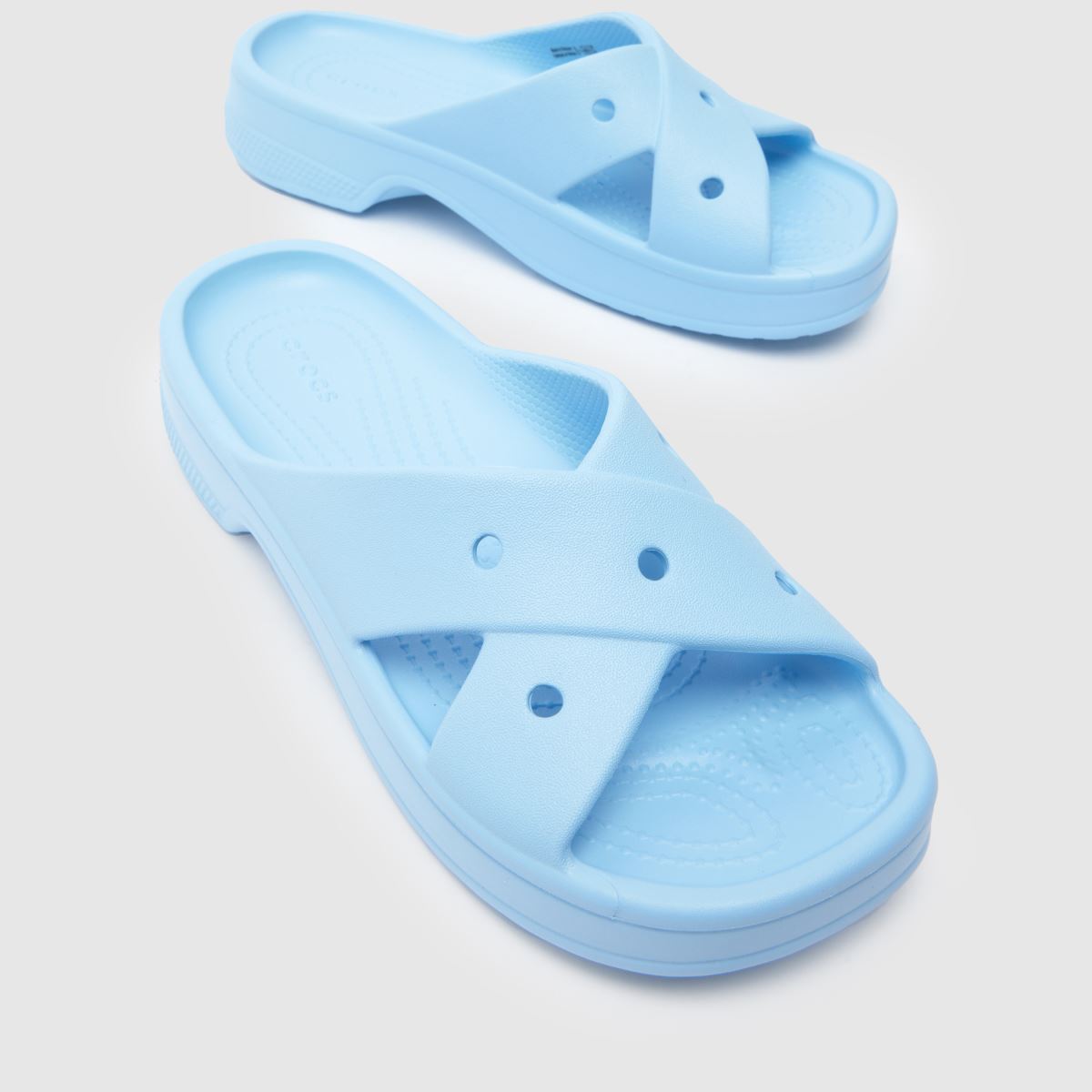 Crocs Cross Strap Slide in Blue Crocs Cross Strap Slide 4