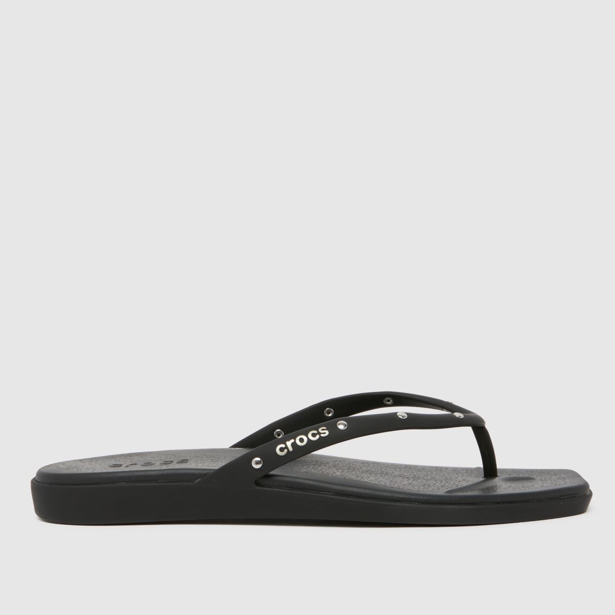 Crocs Miami Studded Flip Sandals in Black
