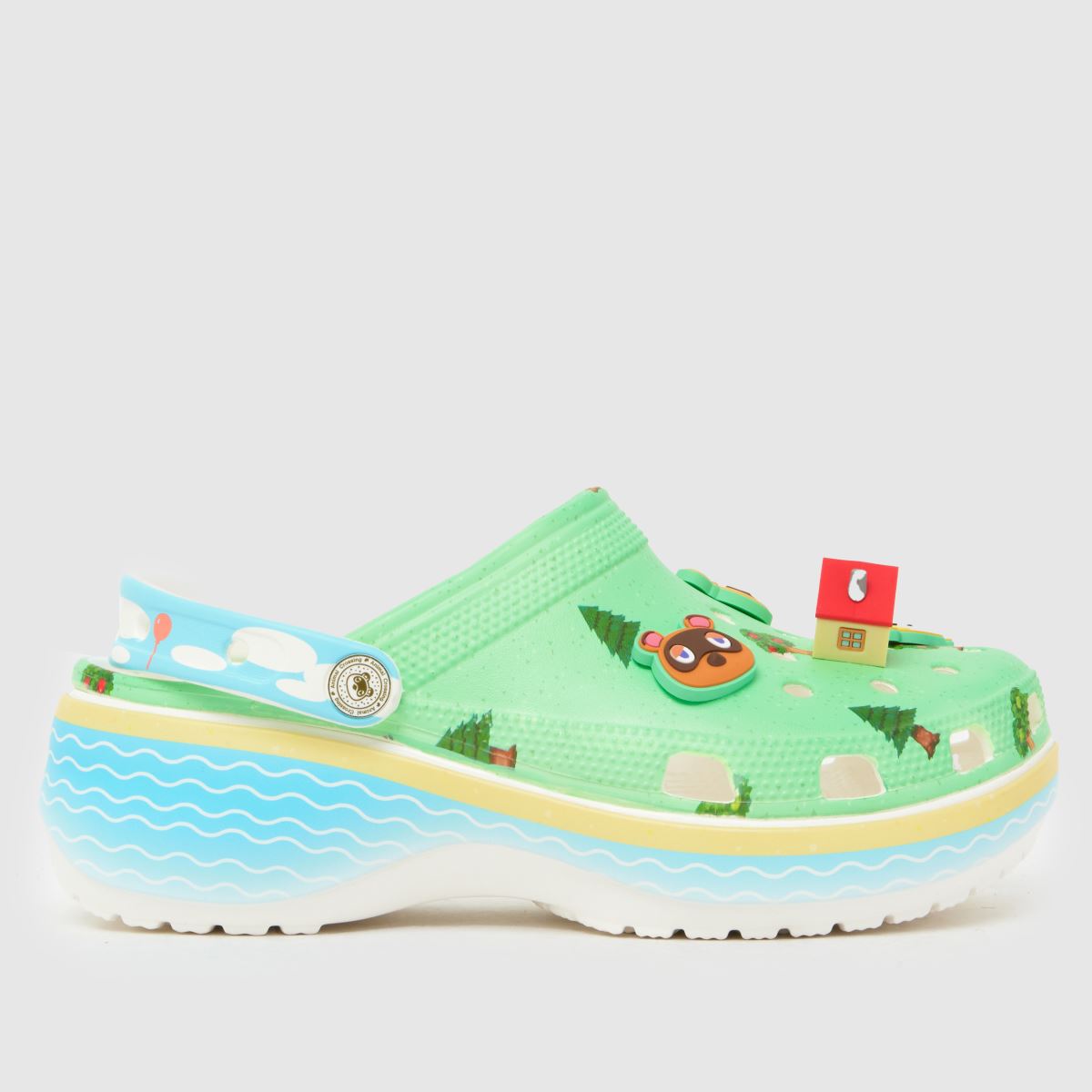 Crocs Animal Crossing Platform Clog Sandals in Multi