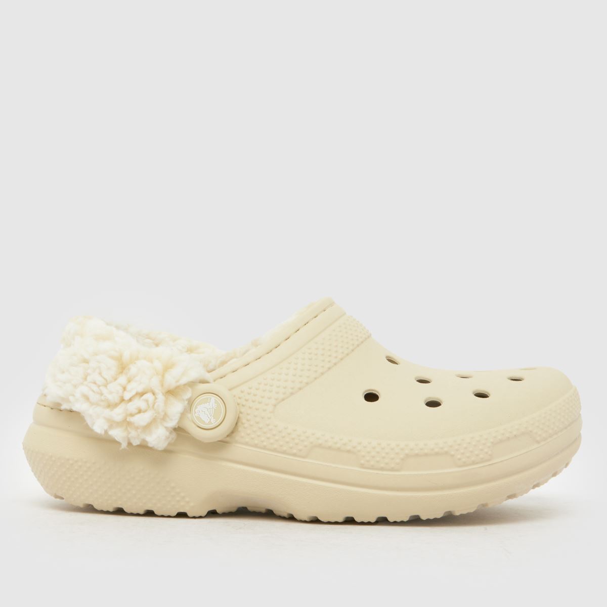 Crocs Classic Fleece Lined Clog Sandals in Stone
