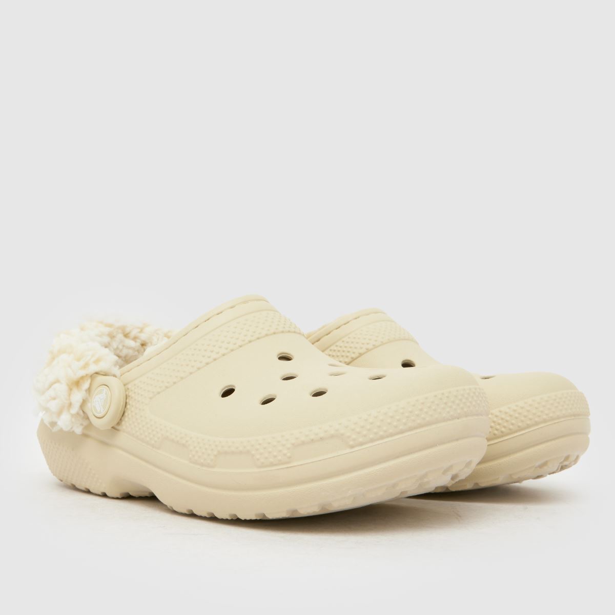 Crocs Classic Fleece Lined Clog in Stone Crocs Classic Fleece Lined Clog 3