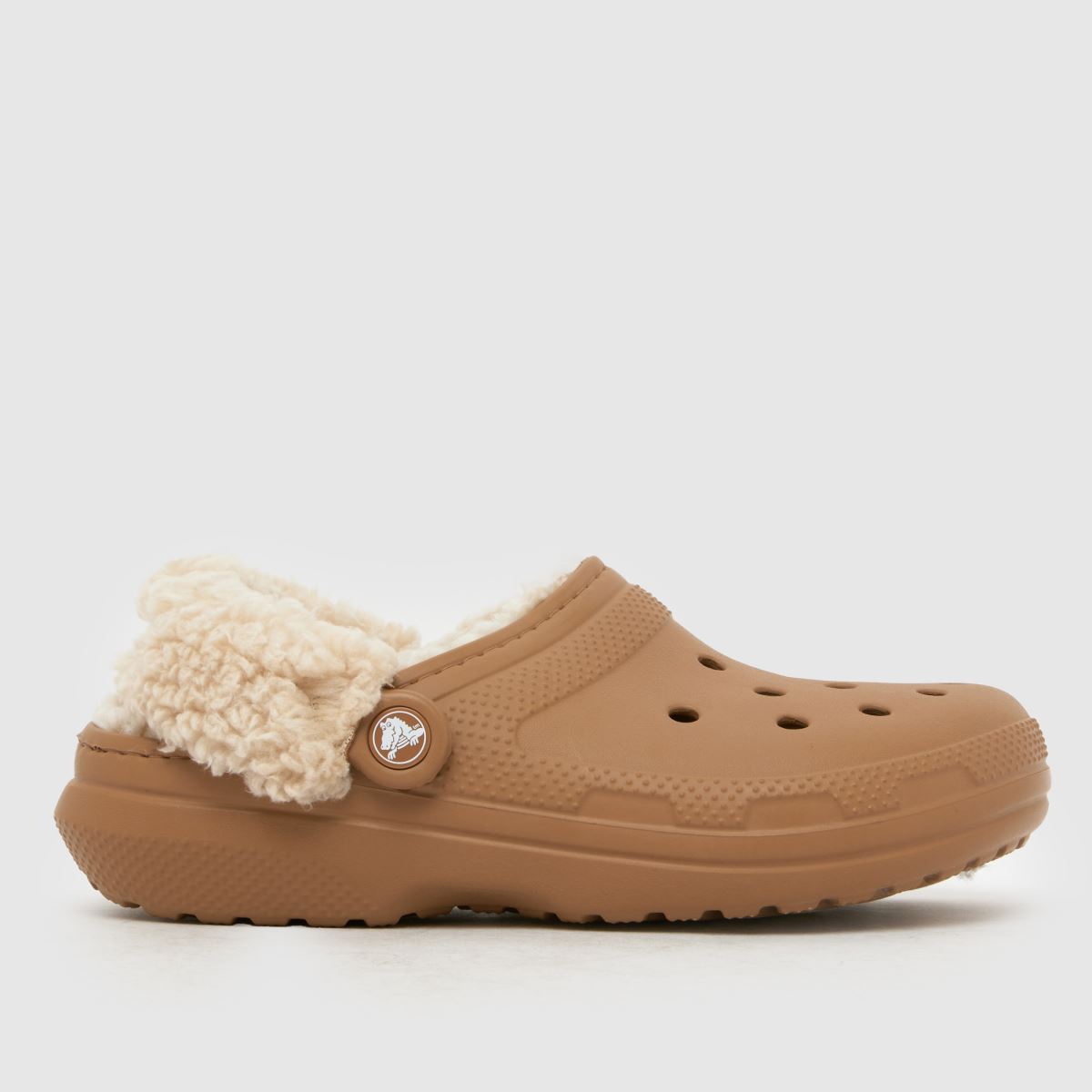 Crocs Classic Fleece Lined Clog Sandals in Brown