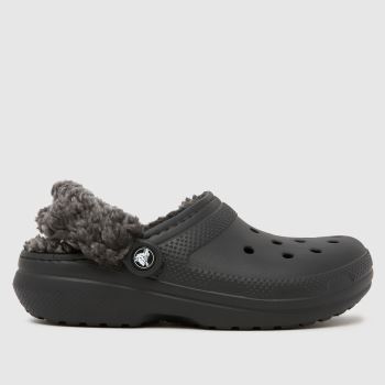 Crocs Black Classic Fleece Lined Clog Womens Sandals