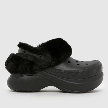 Crocs Black Bae Lined Clog Womens Sandals