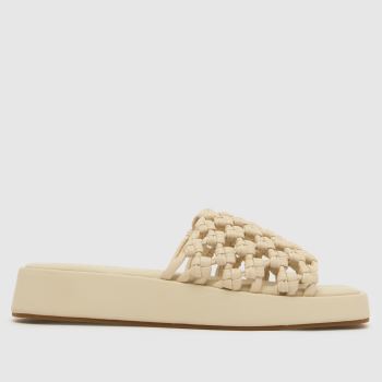 SIMMI Off-White Elena Raffia Slide Womens Sandals