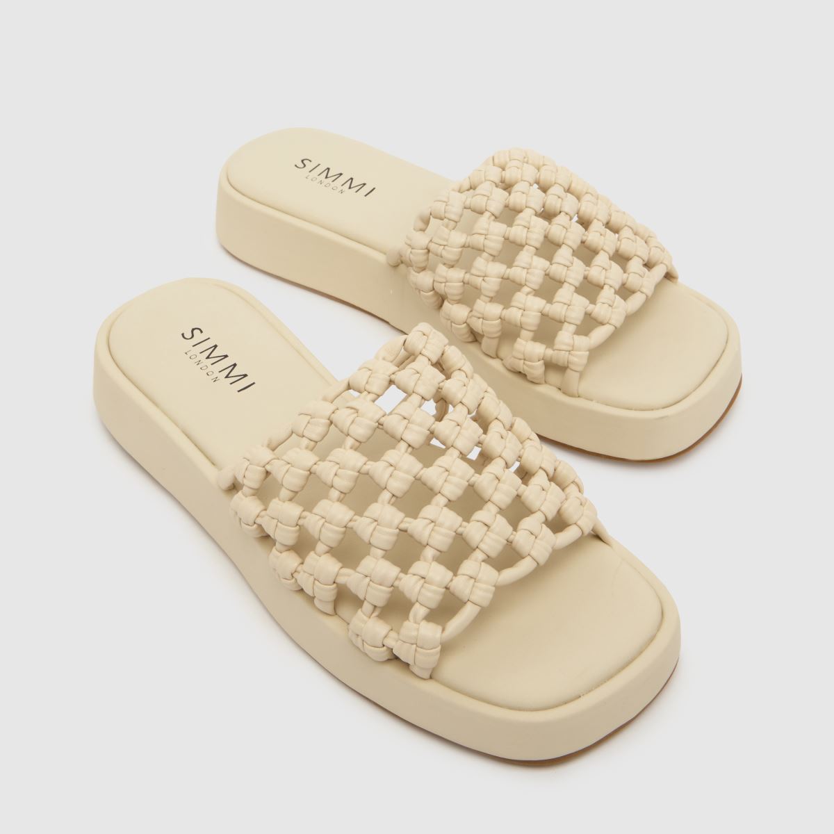 SIMMI Elena Raffia Slide in Off-White SIMMI Elena Raffia Slide 4