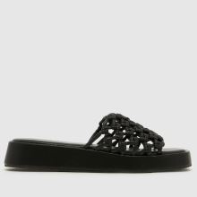 SIMMI Elena Raffia Slide in Black SIMMI Elena Raffia Slide,1 of 4