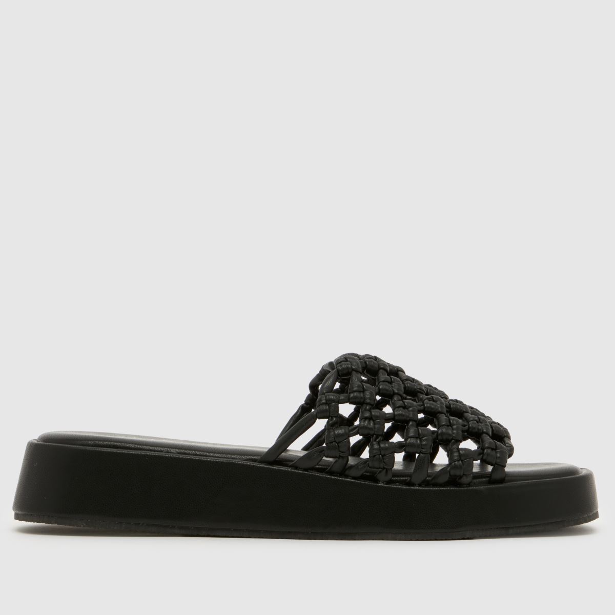 SIMMI Elena Raffia Slide in Black SIMMI Elena Raffia Slide