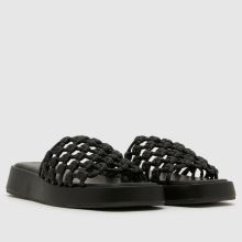 SIMMI Elena Raffia Slide in Black SIMMI Elena Raffia Slide,2 of 4