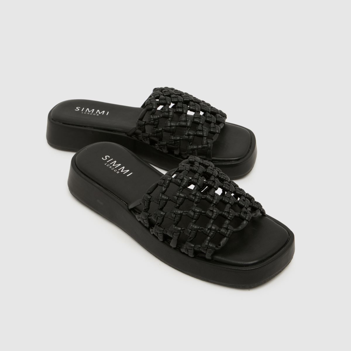 SIMMI Elena Raffia Slide in Black SIMMI Elena Raffia Slide 4