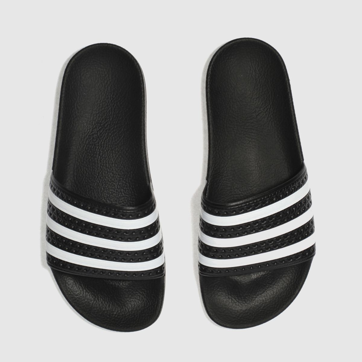 Womens Black & White adidas Adilette Slide Sandals | schuh