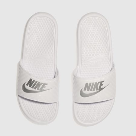 womens white nike sliders