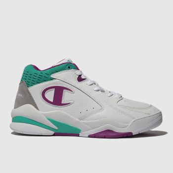 champion white & purple zone mid trainers champion white & purple zone mid trainers