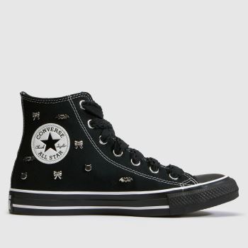 Converse Black All Star Hi Bows Womens Trainers