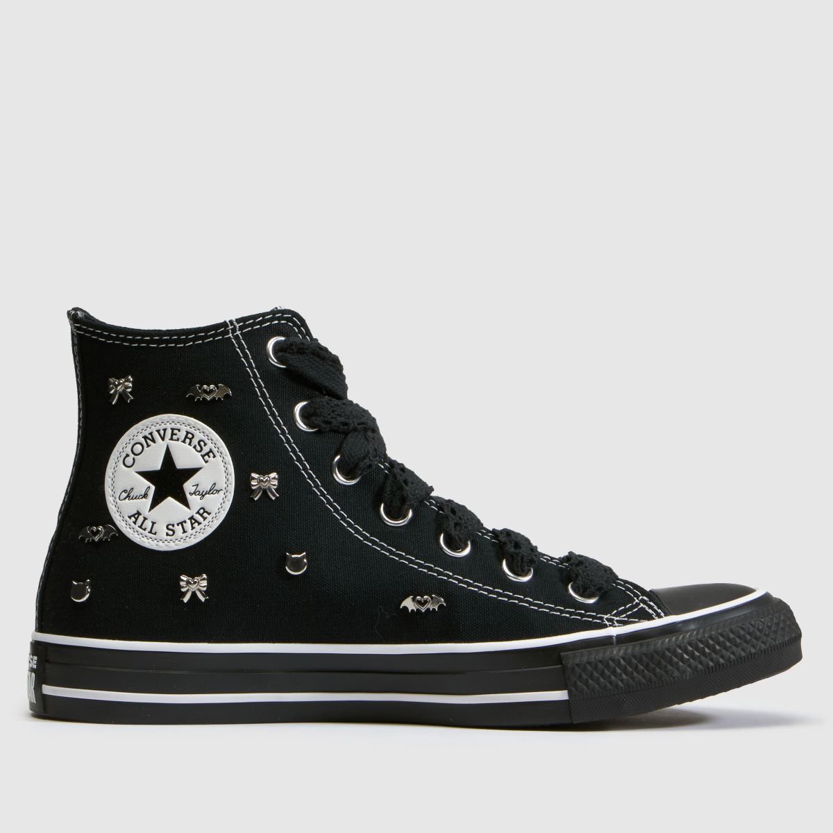 Converse All Star Hi Bows in Black Converse All Star Hi Bows