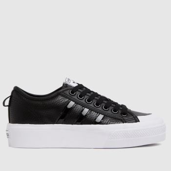adidas black & white nizza platform trainers adidas black & white nizza platform trainers