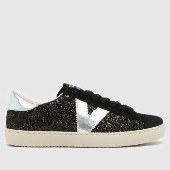 victoria Black Berlin Glitter Womens Trainers