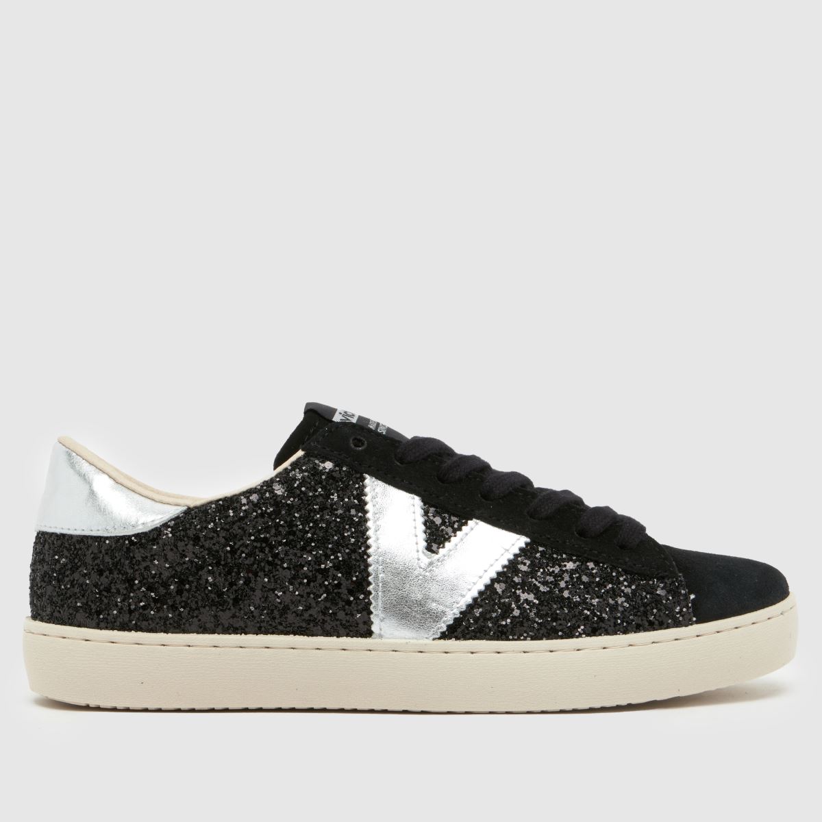 victoria Berlin Glitter Trainers in Black