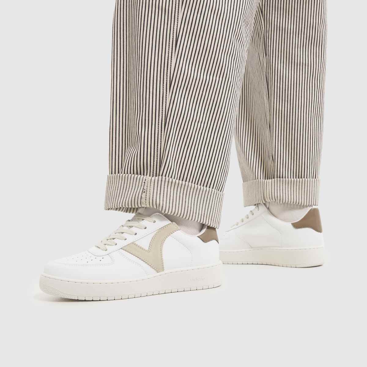 Womens White Beige victoria Madrid Trainers schuh