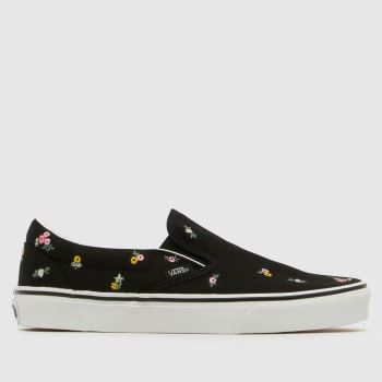 Vans Black Multi Classic Slip-On Womens Trainers