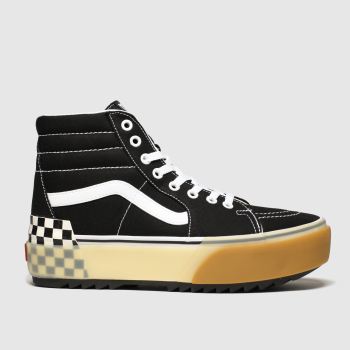 vans black & white sk8-hi stacked trainers vans black & white sk8-hi stacked trainers
