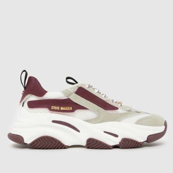Steve Madden Burgundy Possession Womens Trainers
