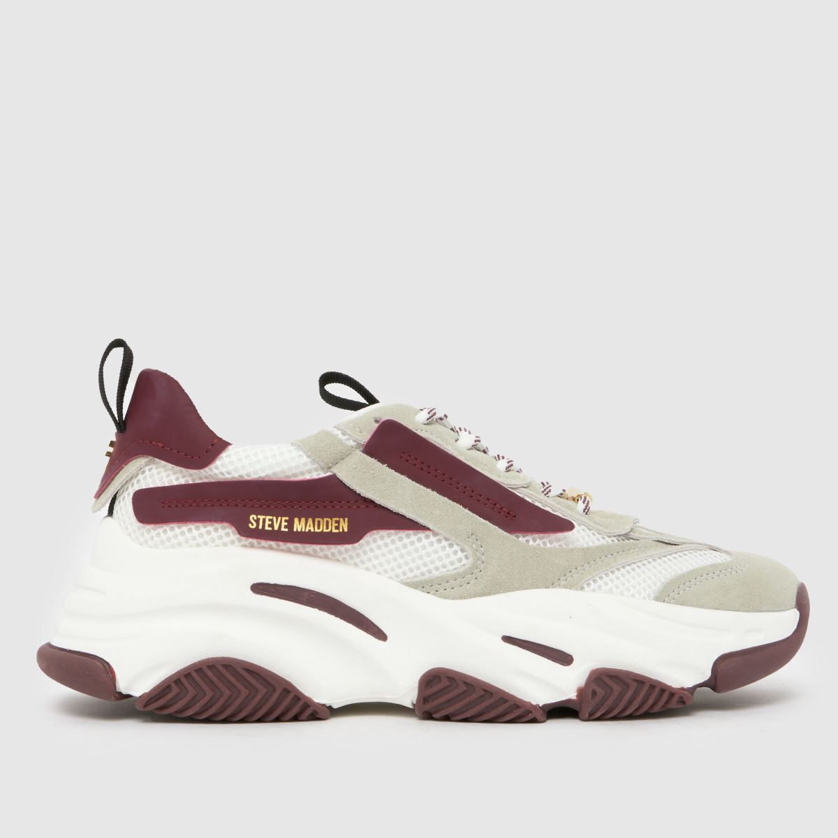Steve Madden Possession Trainers in Burgundy