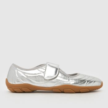 Steve Madden Silver Scooter Ballerina Womens Trainers