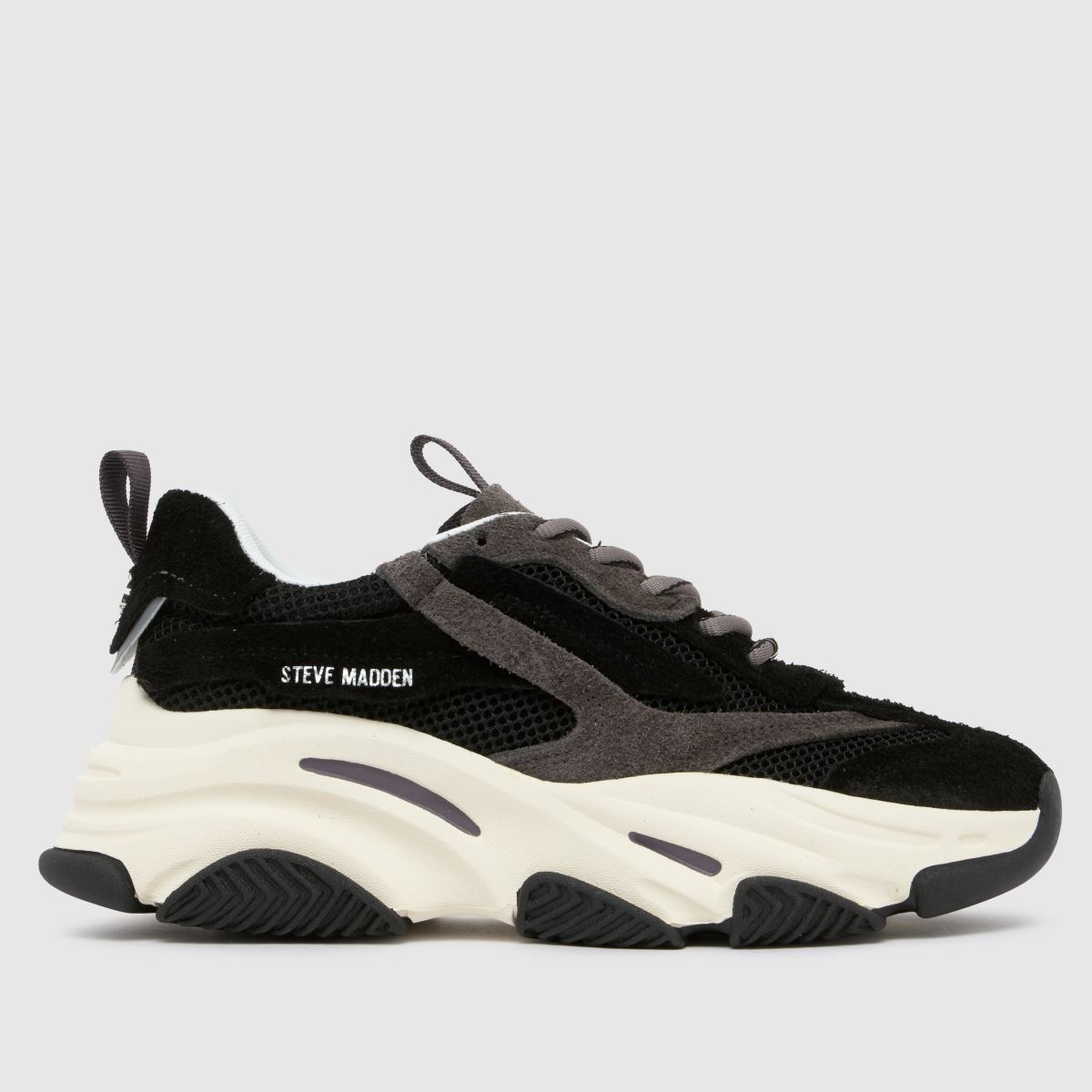 Steve Madden Possession Trainers in Black & Grey