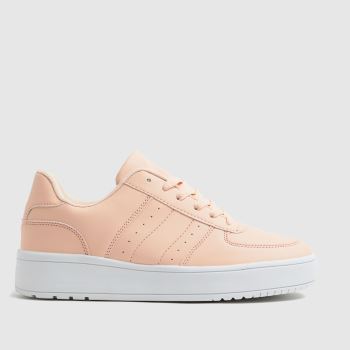 schuh pale pink magnet lace up trainers schuh pale pink magnet lace up trainers