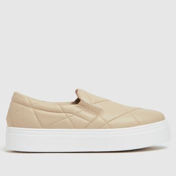 schuh natural nessa padded slip on trainers schuh natural nessa padded slip on trainers