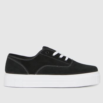 schuh black miley suede lace up trainers schuh black miley suede lace up trainers
