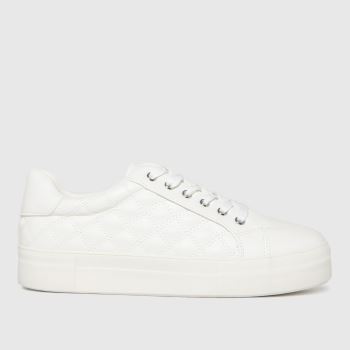 schuh white monica padded lace up trainers schuh white monica padded lace up trainers