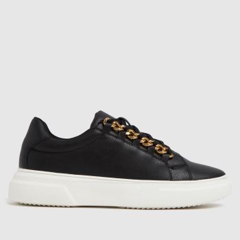 schuh black nia chain detail lace up trainers schuh black nia chain detail lace up trainers