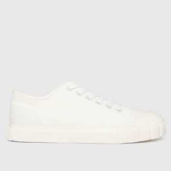 schuh white marlo canvas lace up trainers schuh white marlo canvas lace up trainers