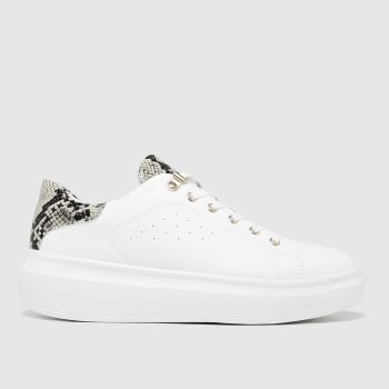 schuh white misty hardware lace up trainers schuh white misty hardware lace up trainers
