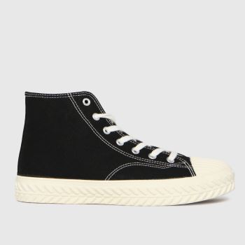 schuh black mckenna hi top lace up trainers schuh black mckenna hi top lace up trainers