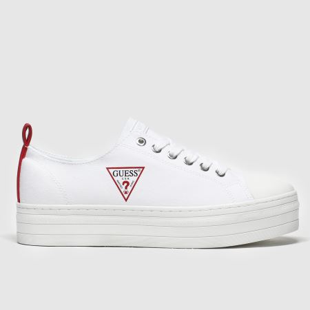 guess white trainers