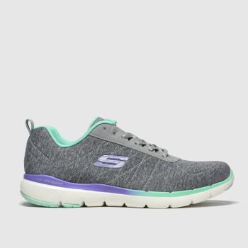 skechers grey flex appeal 3.0 trainers skechers grey flex appeal 3.0 trainers