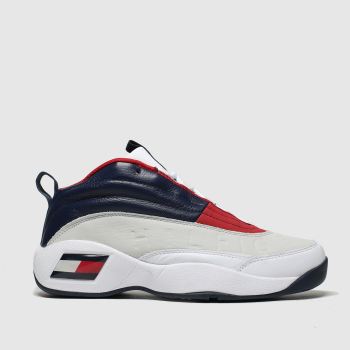 tommy hilfiger white & navy tj the skew heritage sneaker trainers tommy hilfiger white & navy tj the skew heritage sneaker trainers