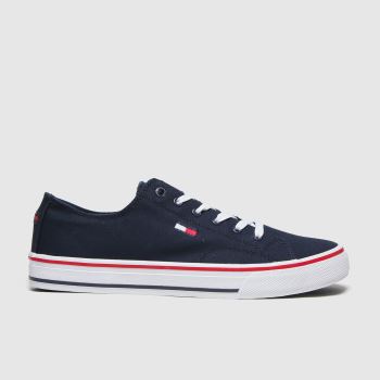 Tommy Hilfiger navy long lace up sneaker trainers Tommy Hilfiger navy long lace up sneaker trainers