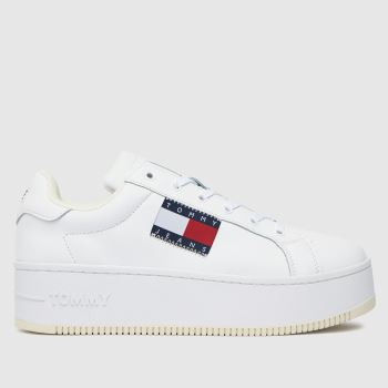 Tommy Hilfiger white flatform flag sneaker trainers Tommy Hilfiger white flatform flag sneaker trainers
