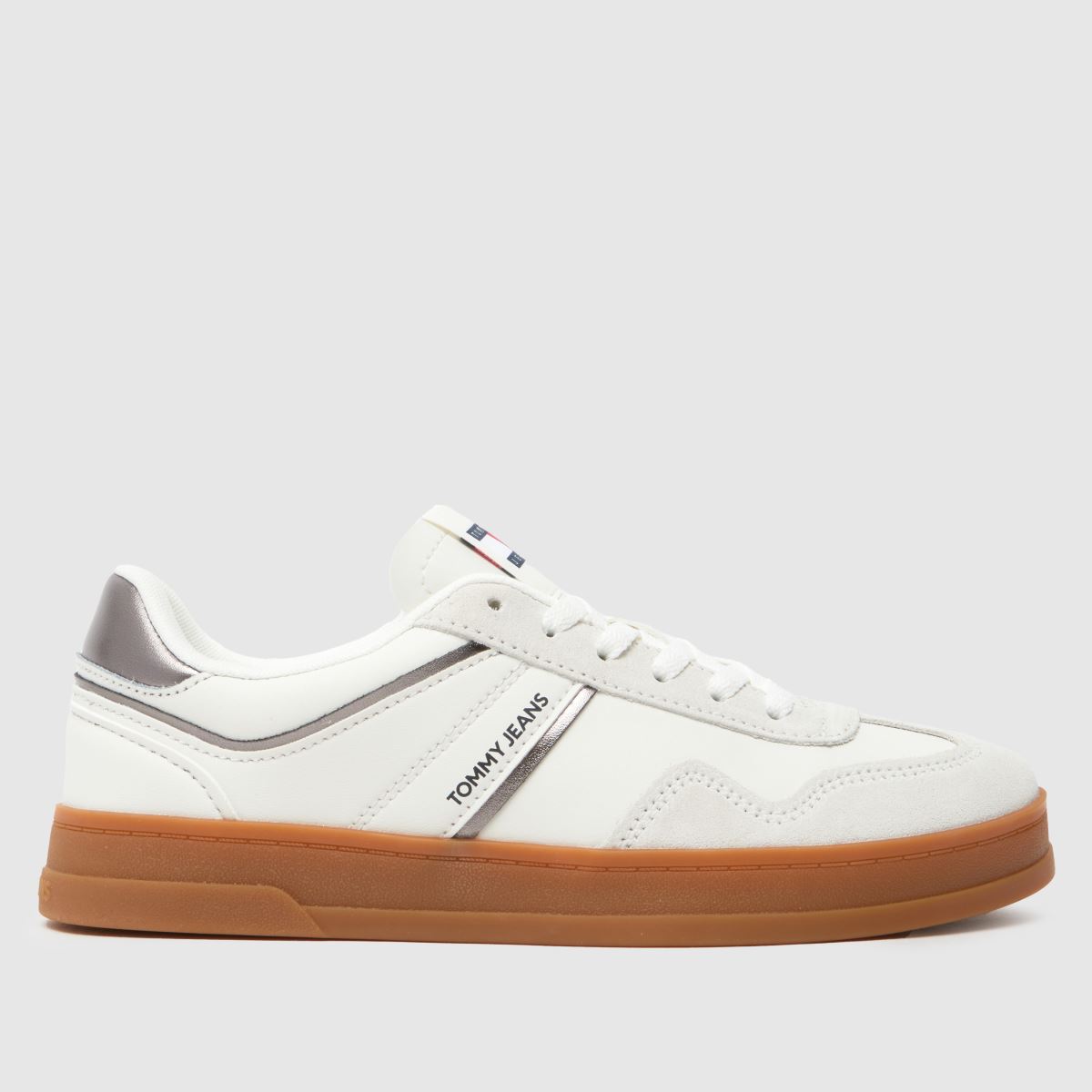 Tommy Jeans Greenwich Trainers in White Multi, Size: 6.5 (EU 40)