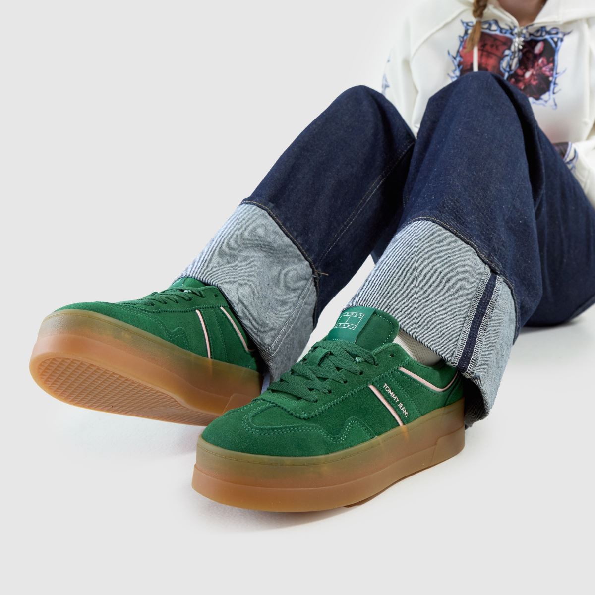  Jeans The Greenwich Flatform スニーカー Tommy Jeans Greenwich flatform trainers with gum sole in