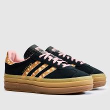 adidas Gazelle Bold in Black & Brown adidas Gazelle Bold,2 of 4