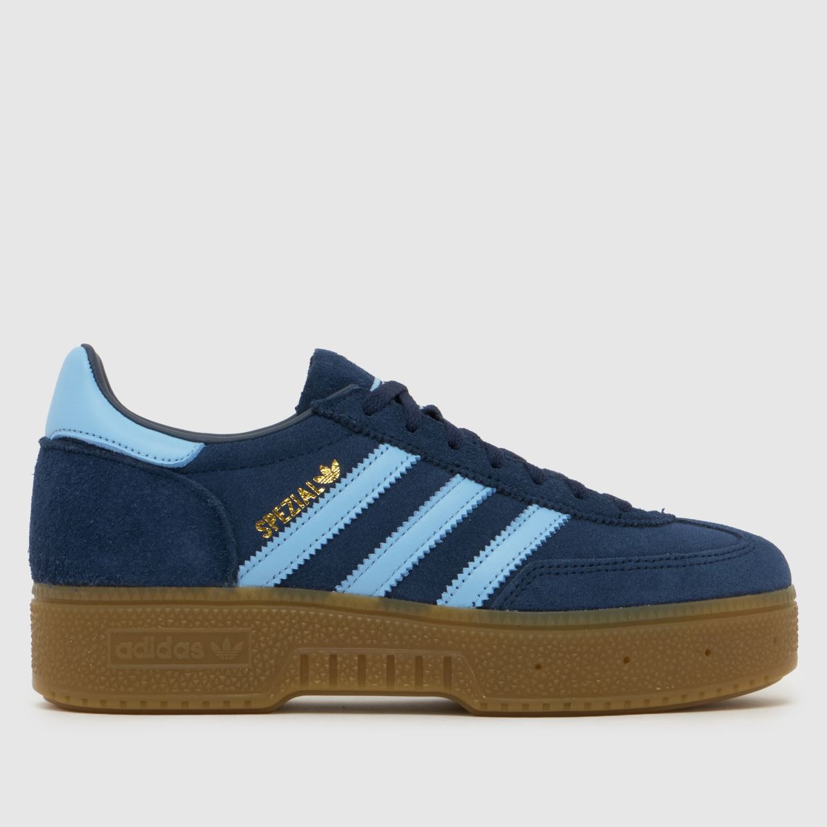 adidas Handball Spezial Bold Trainers in Navy & Pl Blue