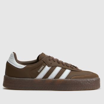 adidas Brown & White Sambae Womens Trainers