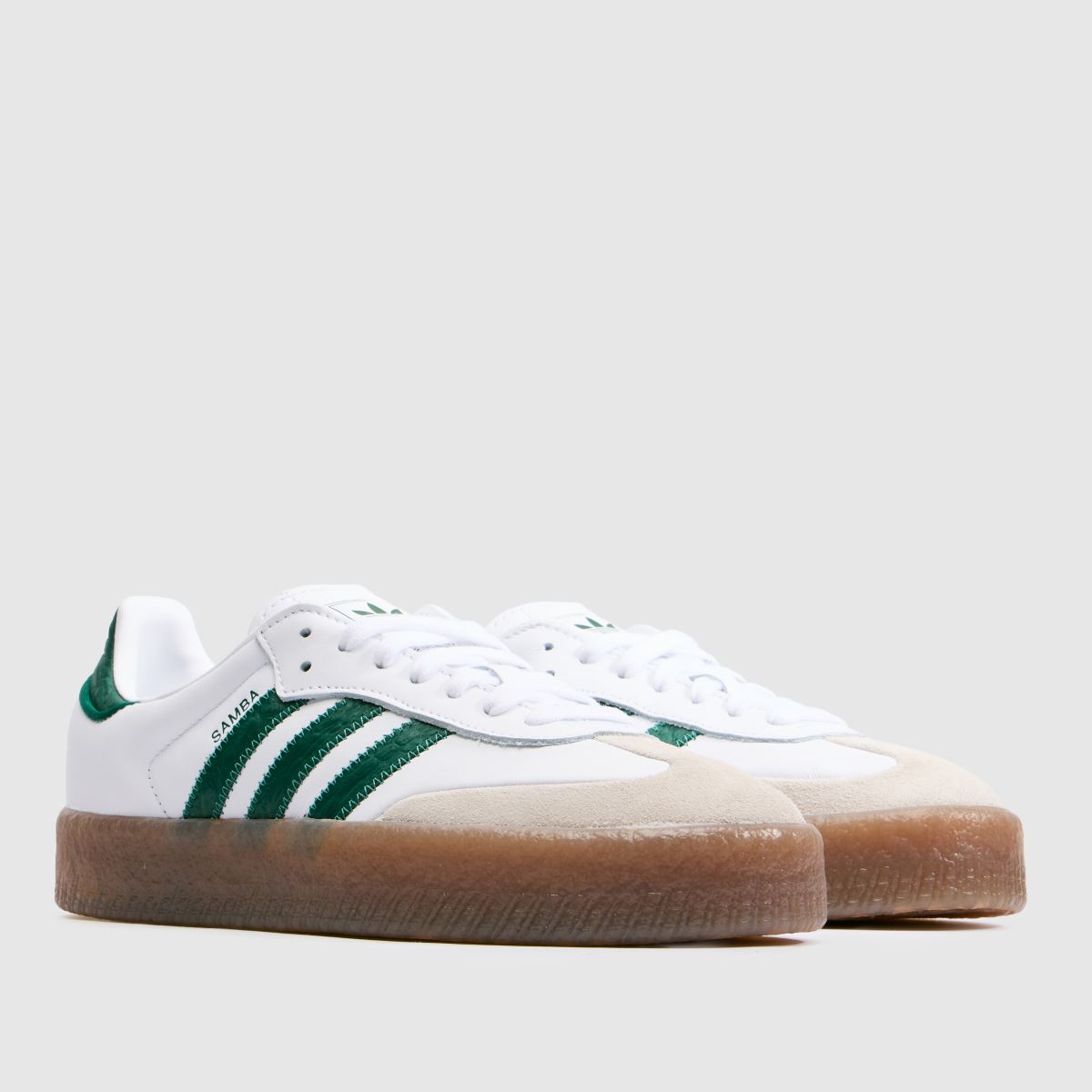 adidas Sambae in White & Green adidas Sambae 3
