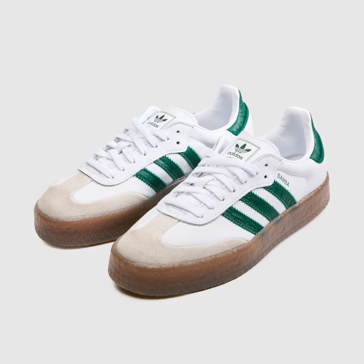 adidas Sambae in White & Green adidas Sambae 4
